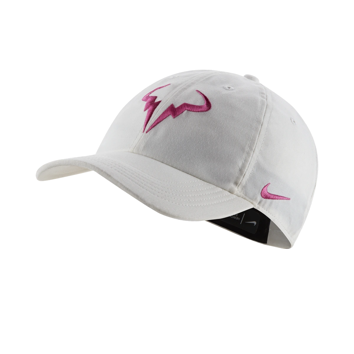 Nike AeroBill Rafa Heritage86 hat in White w/China Rose [850666-102] from the Holiday 2019 tennis collection